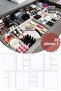 Set of 20 Modular In-Cabinet - In-Drawer Makeup Buckle Jewelry Organizer Organizer