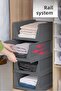 Multi-Purpose Portable Plastic Sliding Shelf Cabinet Organizer Set of 3 Gray - 4