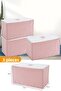 3 Pieces - Large Size Pink Striped Storage Bag - 74 x 46 x 46 cm