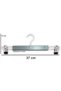 8 Pieces of Skirt and Trouser Hangers with Latches, 37 Cm, Black Color, with Stainless Steel Latches