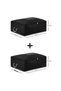 Set of 2 Black Large Size under Base Sofa Bed Type Pillow Quilt Sweater Organizer Clothing Storage Bag - 8