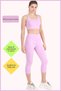Women's Capri Leggings Below the Knee Lilac High Waist Recovery Skinny Leg Cot Stitching Detailed Capri 1020 - 8