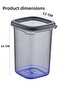 6 Pieces of Bianca Leak-Proof Labeled Food Pulses Storage Container 1200 Ml - Deep Freezer and Microwave - 2