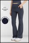 Women's Anthracite Thick Winter Lycra Leggings with Fleece Inside High Waist Flared Leg Double Pockets Winter 1064