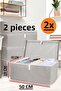 2 Pieces of Storage and Sofa Bed Storage - under the Base Hard Storage - 50X40X19Cm