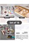 18-Piece Bathroom Kitchen Drawer Organizer Set LV 216 (X3) Jewelry Box, Makeup Box, Pen Holder, Cutlery Holder - 2