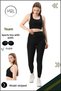 Women's Sports Suit High Waist Leggings Bustier with Pad Sport Team High Waist Padded Bustier Black - 6