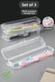 3 Pcs Pen Storage Case - Travel Type Accessory Organizer Organizer Storage Carrying Container