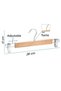 5 Pieces of Latched Skirt Hanger Wooden Hanger with Holder Clothes Hanger 1stQuality Wooden Trouser Hanger Skirt Hanger - 2