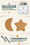 Moon and Star Patterned (2 Pcs) Baby Kids Room Wooden Furniture Cabinet Drawer Handle - 3