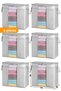 6 Pieces - Storage Bag with Window 50 X 45 X 30 Cm - Gray Spotted