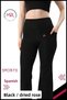 Women's Tights Trousers Lycra High Waist Gathering Fabric Black / Rose Stripe Detailed with Pockets 1042 - 3