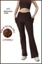 Women's Dark Brown Winter Lycra Leggings with Fleece Inside, High Waist, Spanish Style Legs, Double Pockets Winter 1064 - 6