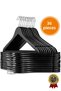 36 Pieces Wooden Look Plastic a Quality 36 Pieces Black Hanger Pants Shirt Hanger