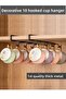 Decorative Black under Shelf Hangable 10 Hooks Cup/ Mug Cup Organizer Hanger-Organizer