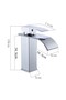 Basin Faucet Chrome Waterfall Square Body Tilted Basin Vanna Armaturedouble Entry Faucet Luxury Ergonomic - 8