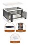 4-Piece Folding Stackable Double Lid Organizer Organizer Box Anthracite Organizer - 3