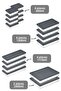 Microwave and Freezer Compatible 18 Piece Storage Container Set, 2X2400Ml 4X1200Ml 4X1170Ml 8X600Ml, Anthracite - 2