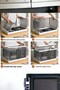 4-Piece Folding Stackable Double Lid Organizer Organizer Box Anthracite Organizer - 4
