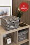 Bohe Mini Shelf Organizer - 3 Multi-Purpose Storage Box with Lid, Storage Bag 30x30x23cm