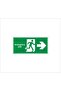 Emergency Exit Green Printed Exit Right Measure 20 X 10 cm (Not Phosphorescent)