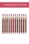 Lip Liner Thick Set of 12 Matte Color Lipstick Jumbo with Pencil Sharpener
