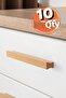 Cabinet Handle, 10 Pieces - 224mm (22,4CM) - Natural Wooden Handle, Drawer Handle, Kitchen Cabinet Handles