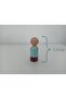 Wooden Painted Peg Dolls - Fun Colorful Pegdoll - 6
