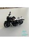 Pull Drop Metal Small Size White Color Motorcycle 7 cm - 2