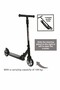 Quality Gray Children's Scooter Foldable 2 Wheels (8 Years Old and Above) Can Carry up to 100