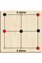 Wooden Intelligence and Strategy Game Set 5 Pieces, 3 Stones + 9 Stones + 12 Stones + Surakarta And Corridor - 3