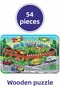 54 Piece Wooden Puzzle Land And Air Vehicles