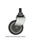 Office Armchair Cabinet Shelf 360 Degree Swivel 50 X 20 Screw Caster Gray 50 mm (4 Units) - 2