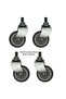 Office Armchair Cabinet Shelf 360 Degree Swivel 50 X 20 Screw Caster Gray 50 mm (4 Units)