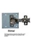 Cabinet Door Hinge Repair Sheet Set 2 Pieces (With Metric And Chipboard Screws) - 3