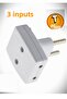 3 Gang t Plug Socket Multi Group Socket Coupler Triple Plug Socket - 2