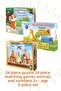 Set of 3 - Ages 2+ - Two Different Matching Games - Animals and Numbers - 24 Piece Puzzle