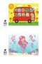 2-Piece Children's Puzzle - 50 Piece Puzzle - Bus and Mermaid with Animals - 3