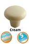 Furniture Button Hard Plastic Handle Cream Cabinet Kitchen Cupboard Drawer Door Handle Handle 5Pcs