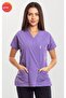 Lilac Premium Fabric Lycra Surgical Doctor Nurse Uniform Single Top