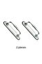(2 Pieces) Chrome Large Curved Pull Pull Handle for Sliding Doors 14,5x3,5cm