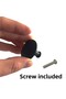 15 Pcs Flat Button Black Handle Furniture Drawer Cabinet Door Handle Metal Handle Accessories with Screw - 2