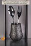 Countertop Spoon Holder Modern Countertop Spoon Holder Decorative Vertical Spoon Holder Antique Silver Color Model 15 - 5