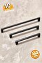 Vito Model 10 Pieces 160mm Luxury Cabinet Drawer Handle - 1St Grade Metal/Ancient Yellow and Black