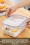 Rectangular 3-Compartment Portable Storage Container with Lid - Breakfast Diet and Lunch Box - 4