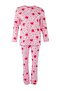 Pembe Kalpli T-shirt-Jogger Örme Pijama Takımı TBBAW23AI00021 - 2