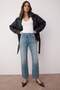 Mavi Yüksek Bel Asimetrik Kapama Bel Detaylı Straight/Düz Kesim/Boru Paça Jeans TWOAW26JE00132 - 2