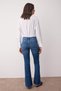 Blue Stitch Detail Cut-Out Leg Low Waist Comfort/Flexible Skinny Flare Jeans Twoaw26Je00187 - 4