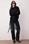 Antrasit Yüksek Bel Geniş Paça Wide Leg Jeans TWOAW26JE00083