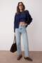Light blue high waist straight leg jeans twoaw26je00182